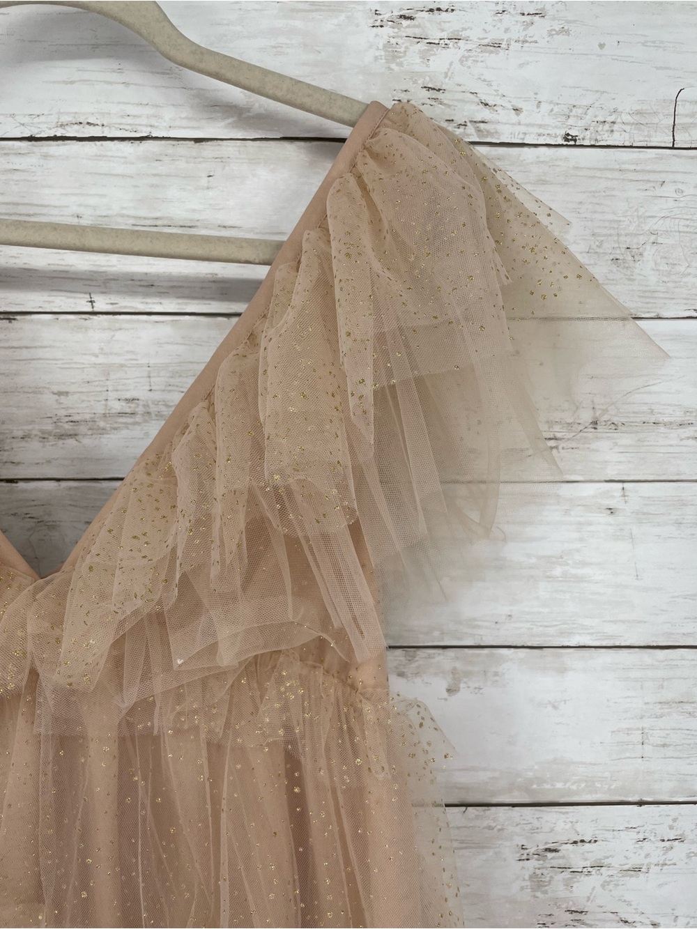 Show Me Your Mumu Miranda Dress Sparkle Dust Tulle Ruffle Mini Dress M Coquette - Picture 4 of 9